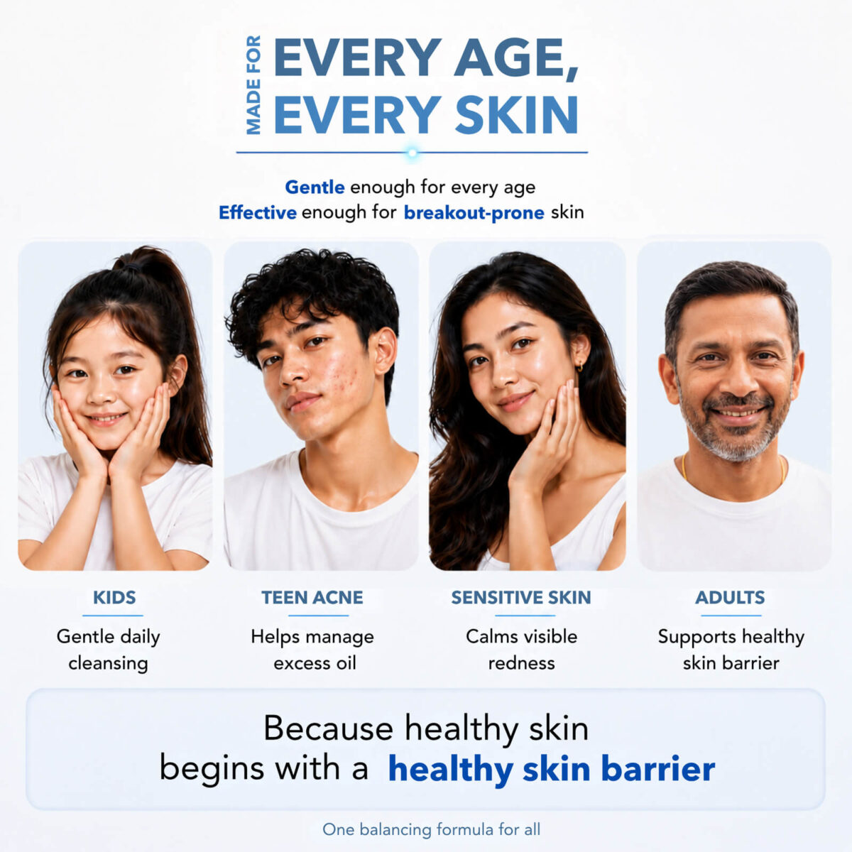Skinlycious Calming Cleanser for kids, teens, sensitive skin and adults